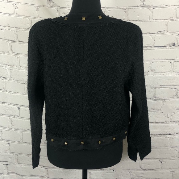 DMBM BLACK COTTON BLEND CROPPED JACKET. Size(XS) - Picture 4 of 14